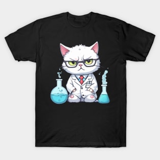 Chemistry Teacher Cat T-Shirt